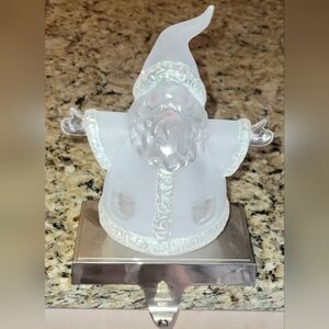 EUC Vintage Acrylic Santa Christmas Stocking Holder